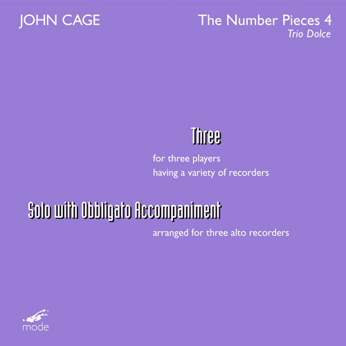 Imagen de apoyo de  CAGE, J.: Edition, Vol. 38 - The Number Pieces, Vol. 4 (Trio Dolce)