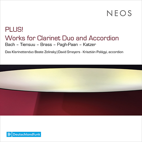 Imagen de apoyo de  Music for Clarinet Duo and Accordion - BACH, J.S. / TIENSUU, J. / BRASS, N. / PAGH-PAAN, Younghi (Plus!) (Zelinsky, Smeyers, Palágyi)