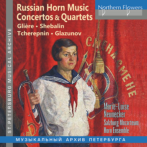 Imagen de apoyo de  Russian Horn Music - GLIÈRE, R. / SHEBALIN, V.Y. / TCHEREPNIN, N. / GLAZUNOV, A.K. (Neunecker, Salzburg Mozarteum Horn Ensemble)