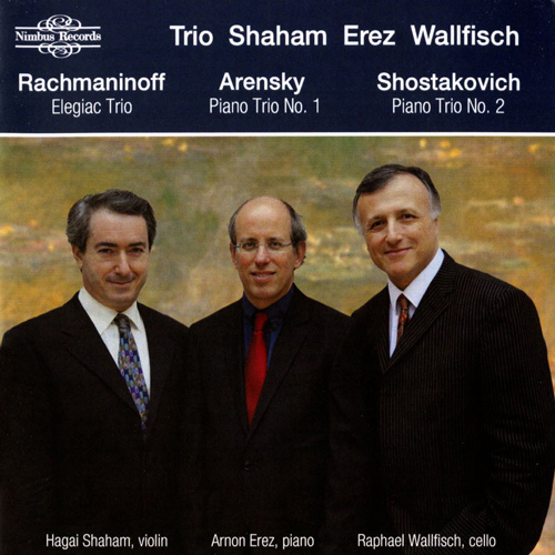 Imagen de apoyo de  RACHMANINOV, S.: Trio élégiaque No. 1 / ARENSKY, A.S.: Piano Trio No. 1 / SHOSTAKOVICH, D.: Piano Trio No. 2 (Trio Shaham Erez Wallfisch)
