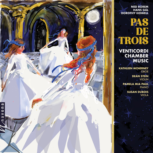 Imagen de apoyo de  ROREM, N.: Pas de Trois / GÁL, H.: Trio for Oboe, Violin and Viola, Op. 94 / HOWELL, D.: Air, Variations and Finale (VentiCordi Chamber Music)