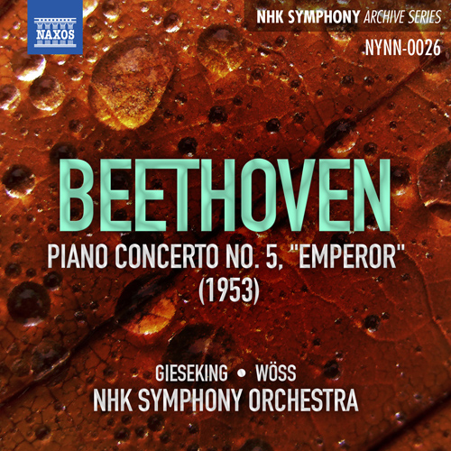 Imagen de apoyo de  BEETHOVEN, L. van: Piano Concerto No. 5, "Emperor" (Gieseking, NHK Symphony, Woss) (1953)