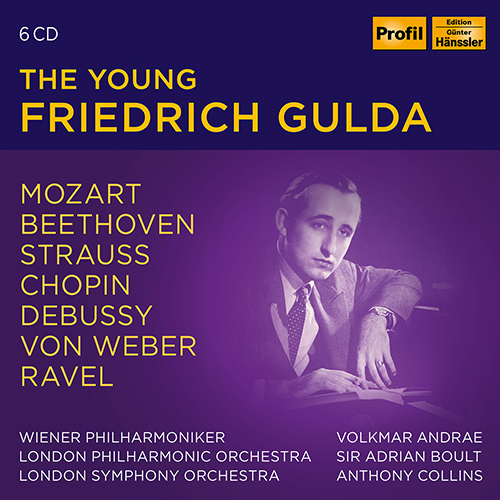 Imagen de apoyo de  Young Friedrich Gulda (The) - MOZART, W.A. / BEETHOVEN, L. van / STRAUSS, R. / CHOPIN, F. / DEBUSSY, C. / WEBER, C.M. von / RAVEL, M.