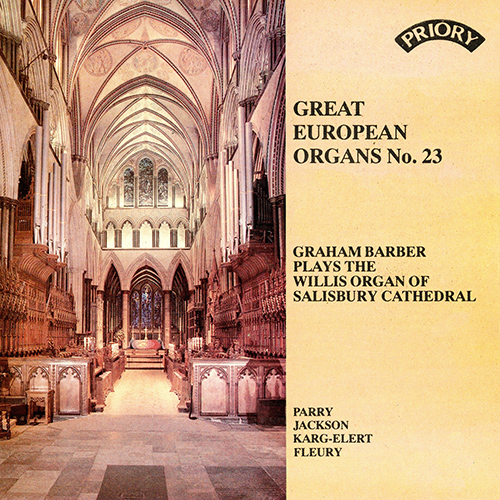 Imagen de apoyo de  Great European Organs, Vol. 23 - FLEURY, A. / JACKSON, F. / KARG-ELERT, S. / PARRY, H. (G. Barber)