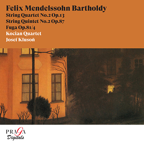 Imagen de apoyo de  MENDELSSOHN, Felix: String Quartet No. 2 / String Quintet No. 2 / Fugue, Op. 81, No. 4 (Klusoň, Kocian Quartet)
