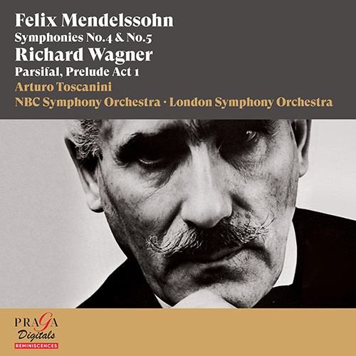 Imagen de apoyo de  MENDELSSOHN, Felix: Symphonies Nos. 4, "Italian" and 5, "Reformation" / WAGNER, R.: Parsifal: Prelude (Toscanini) (1935-1954)