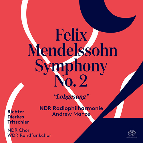 Imagen de apoyo de  MENDELSSOHN, Felix.: Symphony No. 2, "Lobgesang" (West German Radio Chorus, North German Radio Chorus and Philharmonic, Manze)