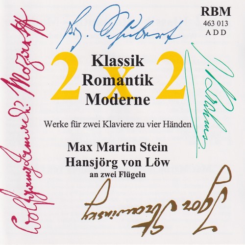 Imagen de apoyo de  Piano Duo Recital: Stein, Max Martin / Löw, Hansjörg von - MOZART, W.A. / SCHUBERT, F. / BRAHMS, J. / STRAVINSKY, I.