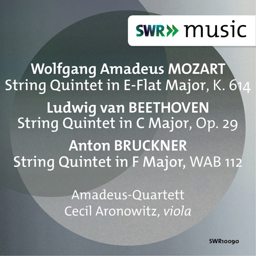 Imagen de apoyo de  MOZART, W.A.: String Quintet No. 6 / BEETHOVEN, L. van: String Quintet, Op. 29 / BRUCKNER, A.: String Quintet (Amadeus Quartet, Aronowitz)