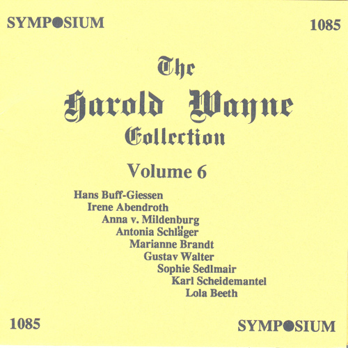 Imagen de apoyo de  Vocal Music - BOIELDIEU, F.-A. / THOMAS, A. / VERDI, G. / MOZART, W.A. / ROSSINI, G. (The Harold Wayne Collection, Vol. 6) (1902-1907)