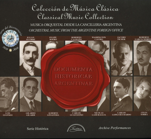 Imagen de apoyo de  Orchestral Music (Argentine) - AGUIRRE, J. / CAAMANO, R. / CASTRO, W. / FICHER, J. / BOERO, F. (Orchestral Music from Argentine Foreign Office) (1955)
