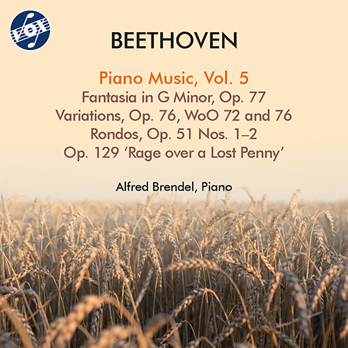 Imagen de apoyo de  BEETHOVEN, L. van: Piano Music, Vol. 5 - Andante favori / Rage over a Lost Penny / Variations, Op. 76, WoO 72, 76 / Rondos, Op. 51 (Brendel)