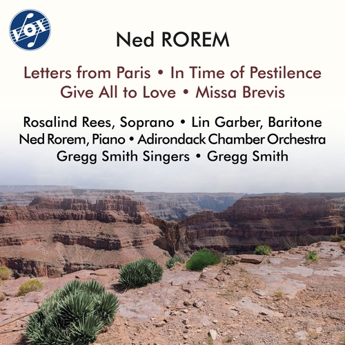Imagen de apoyo de  ROREM, N.: Choral Music - Letters from Paris / In Time of Pestilence / Missa Brevis (Rees, Magdamo, Bogdan, Garber, Gregg Smith Singers, G. Smith)