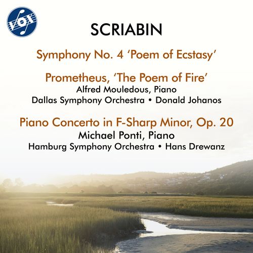 Imagen de apoyo de  SCRIABIN, A.: Poème de l'extase (Le) / Piano Concerto / Prometheus (Giangiulio, Ruder, Ponti, Mouledous, Drewanz, Johanos)