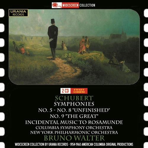 Imagen de apoyo de  SCHUBERT, F.: Symphonies Nos. 5, 8, "Unfinished" and 9, "Great" / Rosamunde / WAGNER, R.: Siegfried Idyll (Columbia Symphony, B. Walter) (1954-1960)