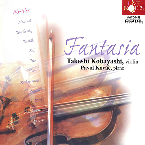 Imagen de apoyo de  Violin Recital: Kobayashi, Takeshi - KREISLER, F. / MASSENET, J. / TCHAIKOVSKY, P.I. / DVOŘÁK, A. (Fantasia)